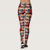 Leggings American Eskimo Roses de la Saint-Valentin (Dos)