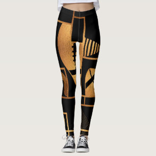 Leggings American Football Bronze géométrique Abstrait