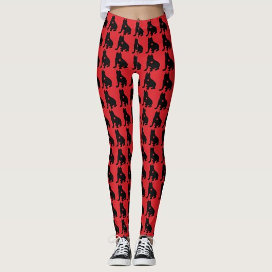 Leggings American Pit Bull Terrier Silhouette (Devant)