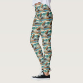 Leggings American Staffordshire Beach Surf Peinture (Gauche)
