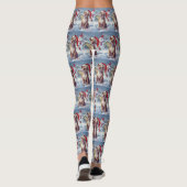 Leggings American Staffordshire Winter Wonderland Noël (Dos)