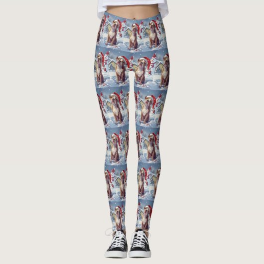 Leggings American Staffordshire Winter Wonderland Noël (Devant)
