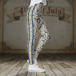 Leggings Americana Eagles Floral Stars & Stripes  ID1298