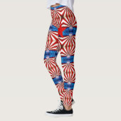 Leggings Amerikaanse vlag Red White Blue op aangep (Links)
