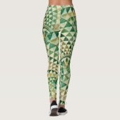 Leggings Amérindien motif tribal transparent vert (Dos)