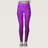 Leggings Amethyst violet noir Parties scintillant Ombre éti (Devant)