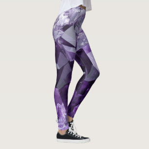 Leggings Améthyste Cluster de Cristal de Guérison