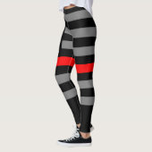 Leggings Amincissez la ligne rouge mode graphique de (Gauche)