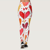 Leggings Amour Coloré Design Motif (Dos)