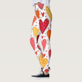 Leggings Amour Coloré Design Motif (Gauche)