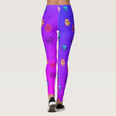 Leggings amour en colère dinosaure emoji (Dos)
