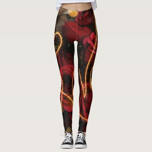 Leggings Amour Et Légendes Roses (Devant)