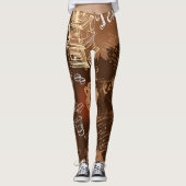 Leggings Amour II de café (Devant)