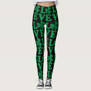 Leggings Amour irlandais shamrock