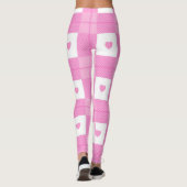Leggings Amour moderne Plaid Pink Heart Collection (Dos)