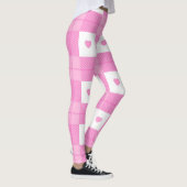 Leggings Amour moderne Plaid Pink Heart Collection (Droite)