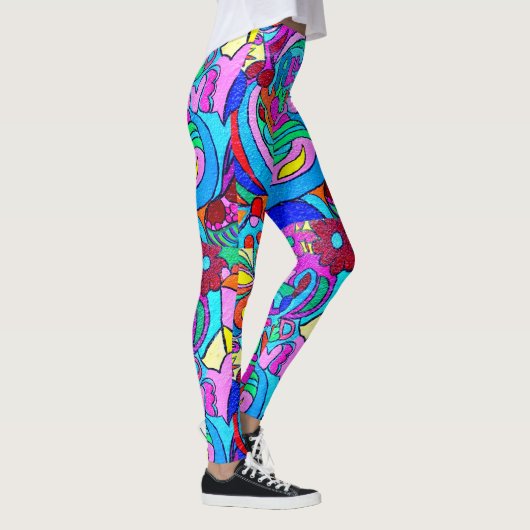 Leggings amour psychédélique super coloré (Droite)