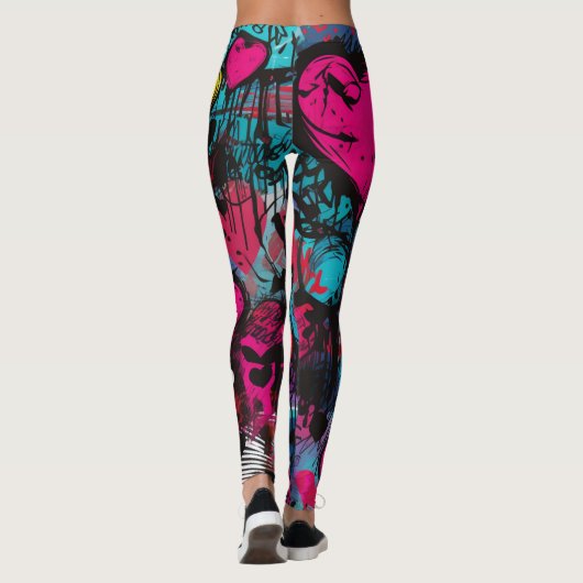 Leggings Amour Rebels-Graffiti Coeurs (Dos)