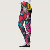 Leggings Amour Rebels-Graffiti Coeurs (Gauche)