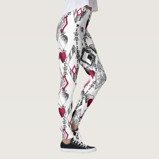 Leggings Amour, résille, patchwork (Droite)