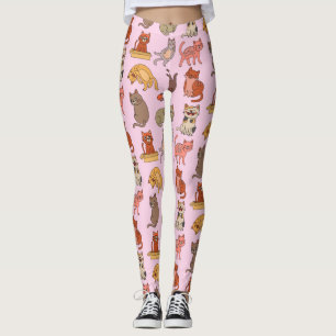 Leggings Amoureux de les chats ! Des chats joués sur des j