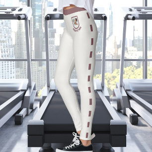 Leggings Amoureux des animaux Motif en bois de rose vintage