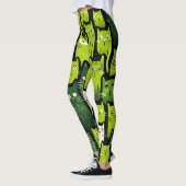 Leggings Amoureux des chats Delight - Cute and Funny Doodle (Gauche)