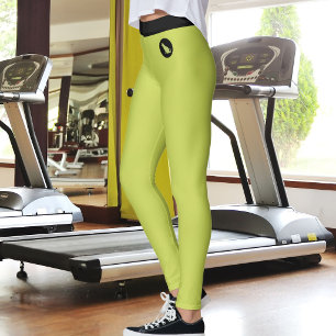 Leggings Amoureux des chats Maman de compagnie Jaune Vert N