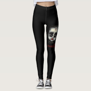 Leggings Amusant Éffrayant AF Déplaisant Goth Doll Face Hal