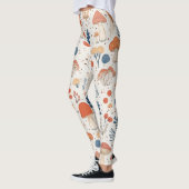 Leggings Amusant Orange Champignons d'automne Fairy Garden  (Gauche)