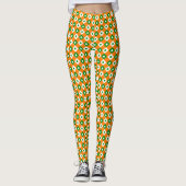 Leggings Amusant St Patrick's Lucky Clover Green Orange Pla (Devant)