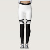 Leggings amusants avec Faux Black Over Knee Socks (Devant)
