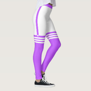 Leggings amusants avec Faux Purple sur les chausse