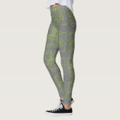 Leggings Amusants avec vert et gris (Gauche)