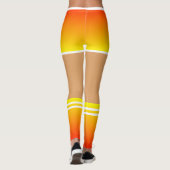 Leggings amusants Faux Orange Yellow Shorts et Cha (Dos)
