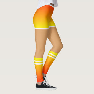 Leggings amusants Faux Orange Yellow Shorts et Cha