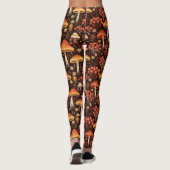 Leggings Amusants Guy Champignons Automne Motif (Dos)