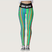 Leggings Amusants Noël moche Ornements colorés (Devant)