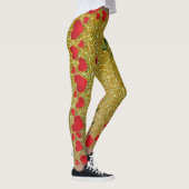 Leggings Amusants roses de cireur et les jambes de coeur (Droite)