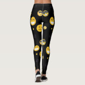 Leggings Amusement, amour, sourire, joyeux mignon émoticône (Dos)
