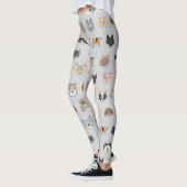 Leggings Amusement animal : Chiens de chats Doodle Mix (Gauche)
