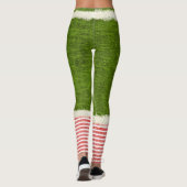 Leggings Amusement chic de vacances de vert de costume (Dos)