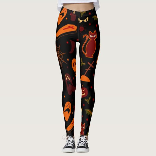 Leggings Amusement d'Halloween effrayant (Devant)