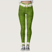 Leggings Amusement mignon de vacances de vert de costume (Devant)