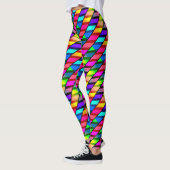 Leggings [Amusez-vous avec des rayures] Motif #7b Rainbow H (Gauche)