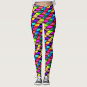 Leggings [Amusez-vous avec des rayures] Motif #7b Rainbow H (Devant)