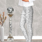 Leggings Anaconda Snakeskin blanc