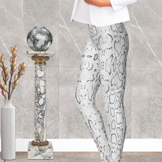Leggings Anaconda Snakeskin blanc