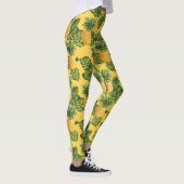 Leggings Ananas et Feuilles tropicaux en or (Droite)