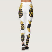 Leggings Ananas noirs : Ensemble texturé unique (Dos)
